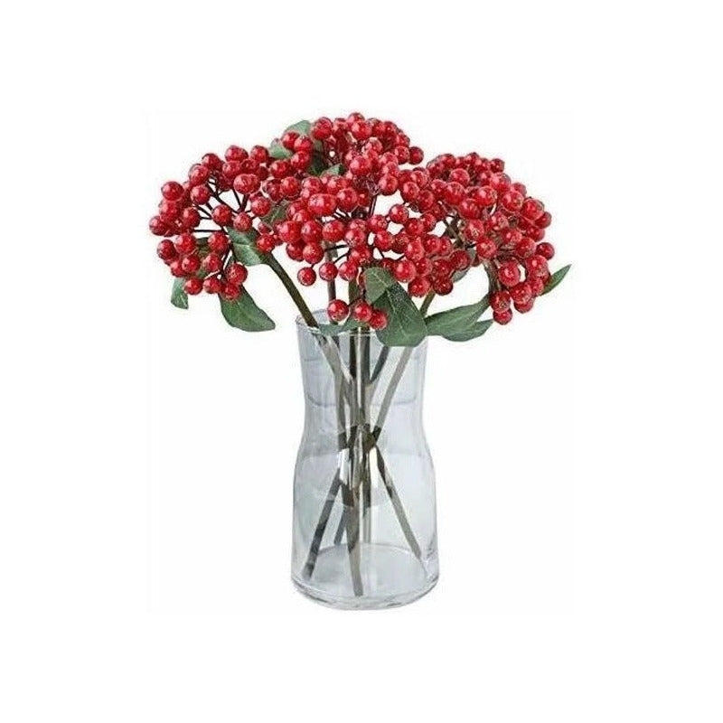 Bayas Ramas Flores Artificiales  Berry Tallos Frondoso