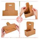 Pack De 10 Cajas D Regalo Kraft Dia De Las Madres Porta Vaso Rosado Porta Vasos Y Flores O Regalos