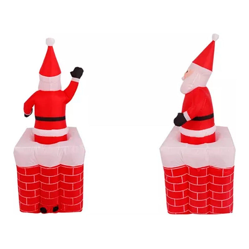 Inflable Viejo Pascuero Chimenea Decoración Navideño Grande