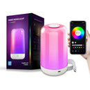 Lámpara De Noche Led Rgb Táctil Control Por App Recargable Blanco Rosa