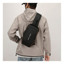 Bolsa De Moto Anti-robo Impermeable Bandolera Deportivo Color Negro/dorado Liso