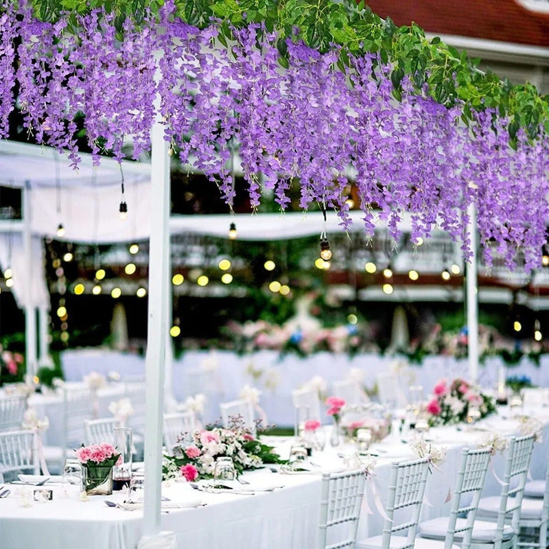 Pack De 12 Colgantes De Flores Artificiales Guirnaldas