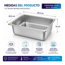 Pack 4 Bandejas Gastronómicas 32.5x26.5x14cm Theck Plateado