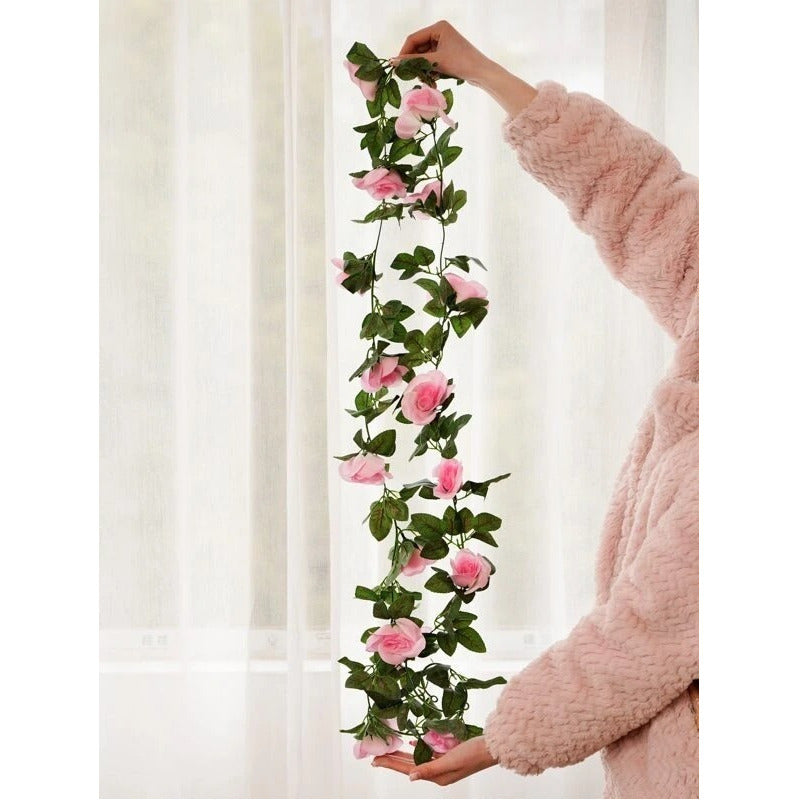 Enredaderas De Rosas Artificiales, De Rosas Rosada