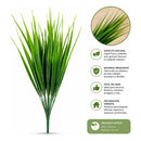 Pack De 4 Hierbas Planta Artificial Follaje Jardin Ecodeco Verde
