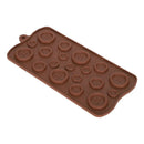 Pack De 6 Moldes De Silicona Surtidos Para Chocolate Marrón