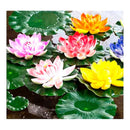 Pack 9 Flor De Loto Artificiales Loto Lirio Cojín Flotante