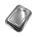 X6 Bandeja Fuente Rectangular Acero Inoxidable 32x22x4.8cm Plateado