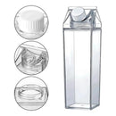 Jarra Botella Para Leche Jugo Bebidas Etc 1 Litro Con Stiker Transparente