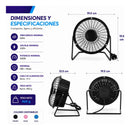 Mini Calefactor Electrico Theck 200w Portatil Bajo Consumo Negro