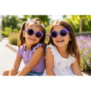 Anteojos Gafas Sol Niña Redondo Uv400 Lentes Gafas Infantil Lazo Lila Negro