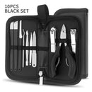 Set Profesional Manicure Pedicure 11 Piezas Estuche Negro