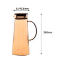 Jarra De Vidrio 1535ml Thek Con Tapa Y Manija Diseño Ámbar
