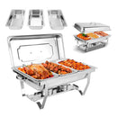 Chafer Buffet Banquete Rectangular 12lts Acero Inoxidable