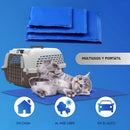 Manta Gel Frío Fría Para Mascotas Md:50x65 Cm Perro Gato Color Azul Azul Marino Rectangular