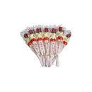 Pack 12 Unid Rosas Con Oso Feliz Dia De Las Madres