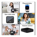 Microfonos Inalambrico Dual Para iPhone Android Camara Negro