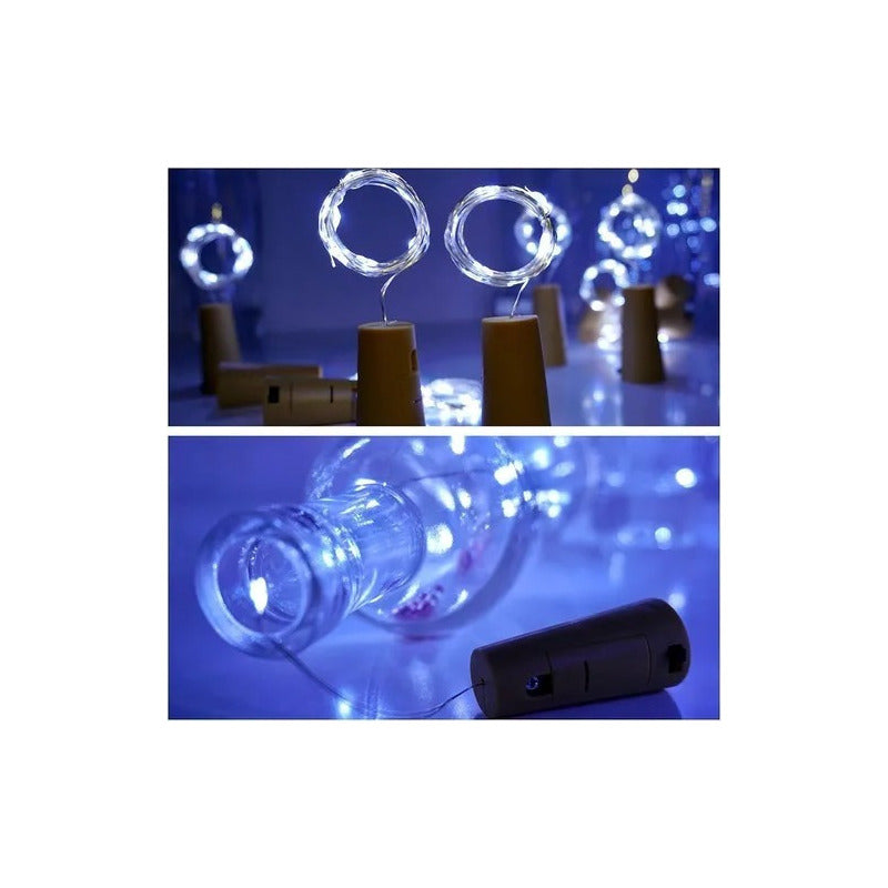 Luces Hada Corcho Alambre Micro Led Boda Decoración