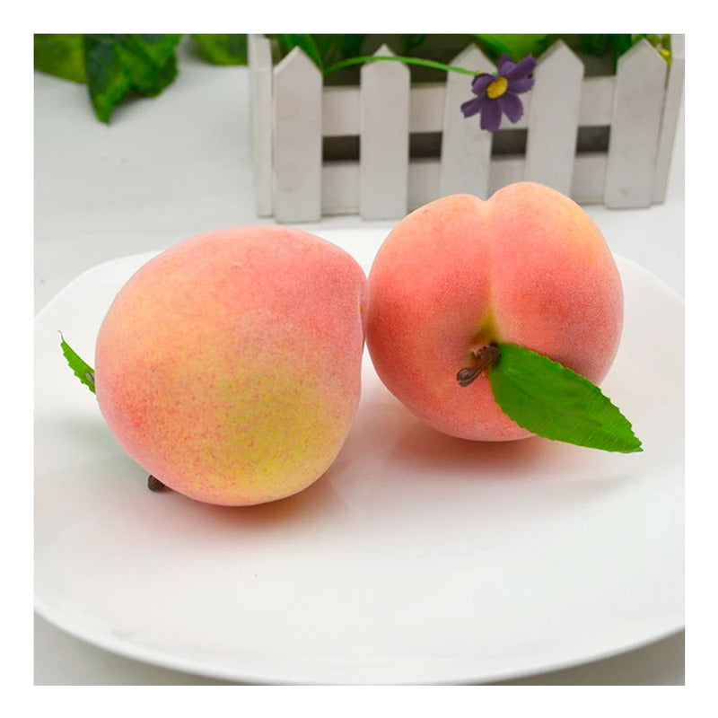 Durazno Damasco Artificial Fruta Sintética Decoración