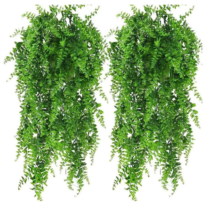 Pack 2 Helechos Fino Colgant Artificial Vara Frondosa Boston