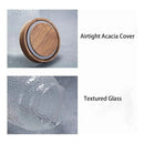 X3 Frasco De Vidrio 1010ml Thek Con Tapa De Madera Hermético Transparente