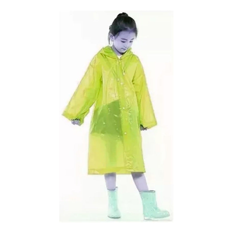 Capa Poncho Niño Impermeable Lluvia Viento Standar Gorro