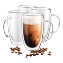 Pack 2 Tazas Doble Pared Ecodeco Vidrio Borosilicato 450ml Café Transparente