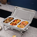 Chafer Buffet Banquete Rectangular 12lts Acero Inoxidable