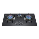 Cocina Encimera A Gas Placa Vidrio Templado 3 Platos Con Chi Negro
