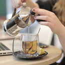 4 Tazas Doble Pared Borosilicato 250ml Pocillo Térmico Café Color Transparente