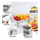 X2 Bandeja Deposito Gastronomico Acero Inox 26.5x16.5 1/4