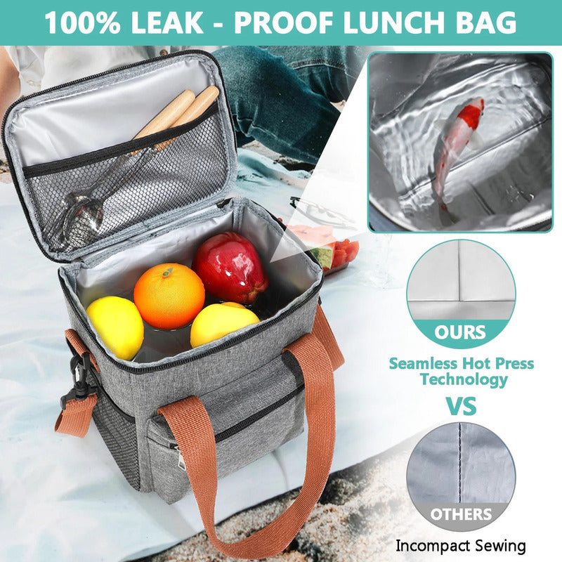 Bolso Lonchera Térmica Tela Oxford Multicolores Portátil