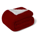 Frazada Chiporro Sherpa 200x230cm 2kg Polar Invierno Liso Bordó 200 Cm X 230 Cm