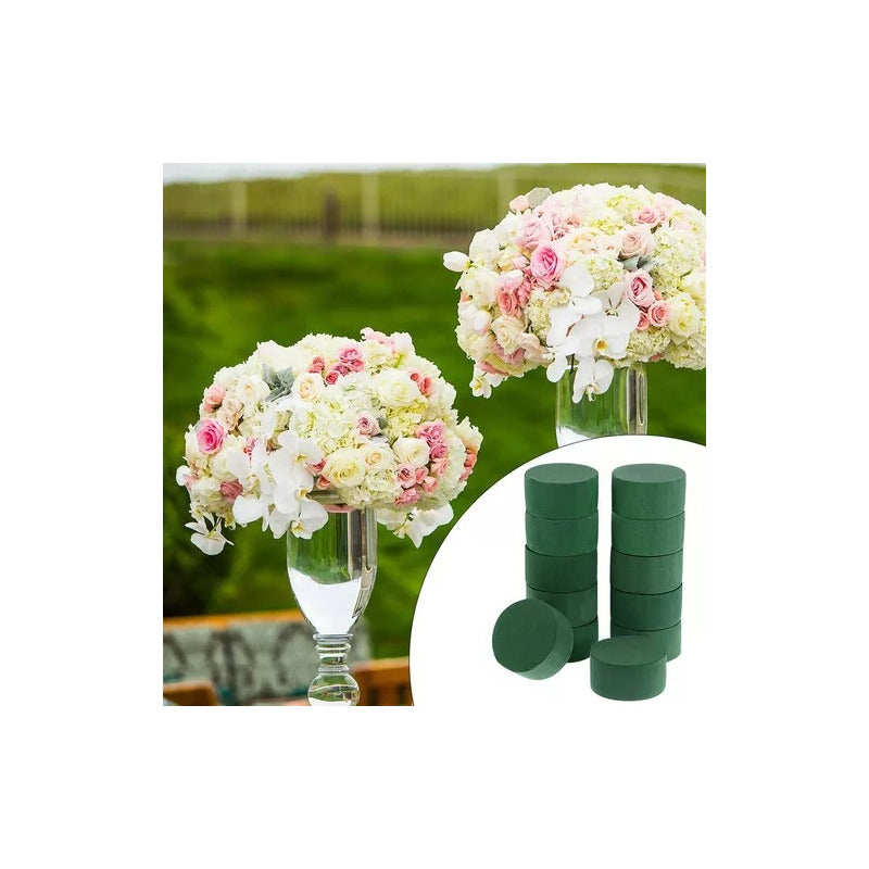 Bloque De Espuma Floral Oasis Original Circular Flores