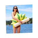 Flotador Inflable Hamaca Cama Flotante Frutas Piscina Juego Amarillo