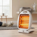 Calefactor Eléctrico Portátil 2 Tubos 800w Quartz Blanco