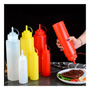 Pack 3 Dispensadores Frascos Para Salsa Ketchup Mostaza Mayo Rojo