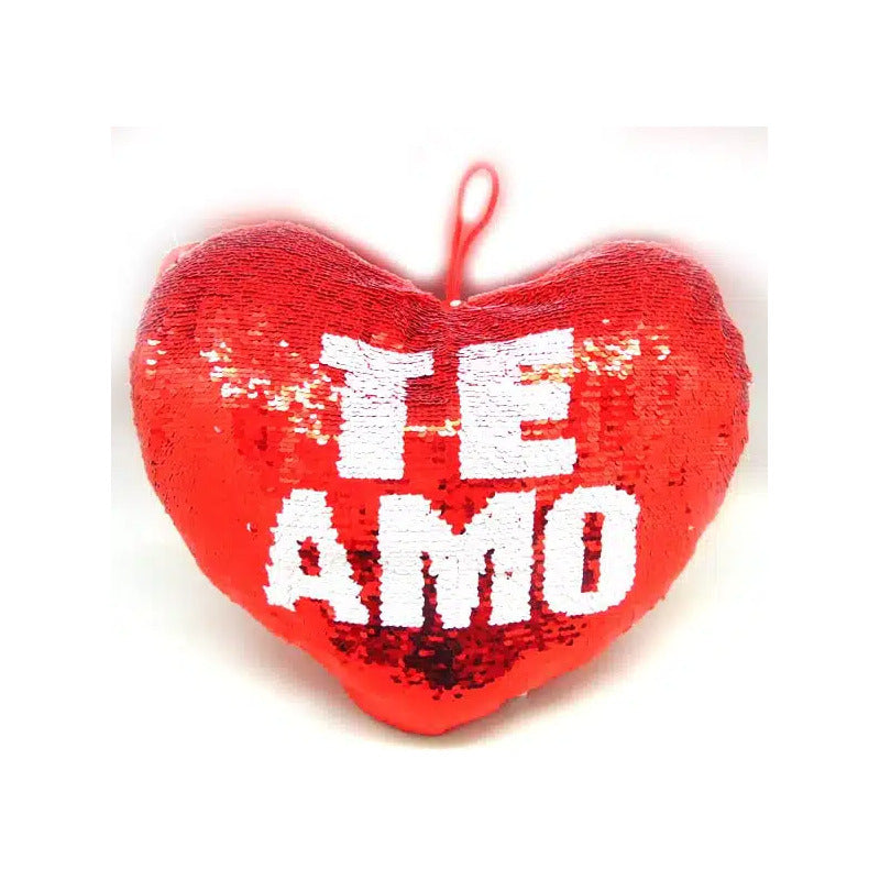 Cojín De Lentejuelas Amor Amistad Te Amo Dia Del Amor