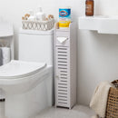 Estante Organizador Para Baño Multiuso Blanco Con Puertas