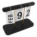 Calendario Perpetuo De Madera Eterno Reutilizable Negro