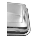 X6 Bandeja Fuente Rectangular Acero Inoxidable 32x22x4.8cm Plateado