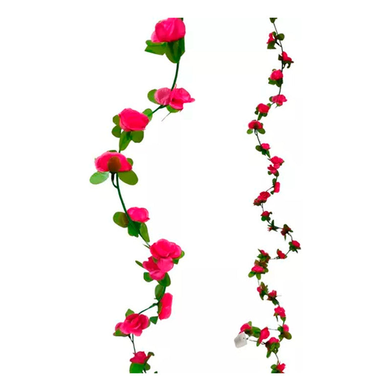 Rosas Artificiales Guirnalda Para Colgar Pack De 2