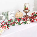 Guirnalda Navideña De Bayas Rojas Guindas Navidad Decoracion Rojo Bayas