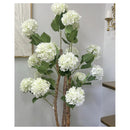 Planta Hortensia Decorativa Artificial Hogar Oficina 120cm Blanco