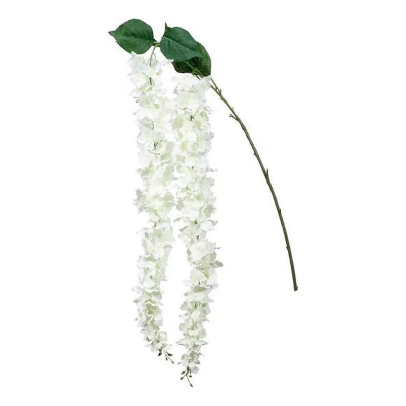 Wisteria Guirnalda Flores Colgantes Artificiales Color Blanco Wisteria Guirnalda Colgante