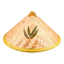Sombrero Gorro Tradicional De Bambu Chino Dragon Guerrero Beige Unica