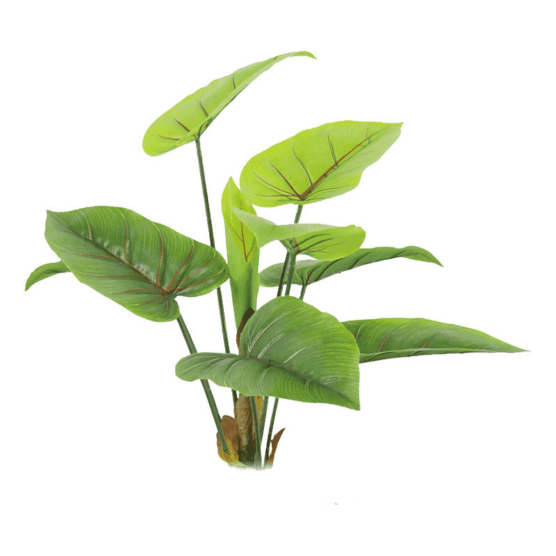 Planta Artificial Ramo De Hojas Verdes Plástico Jardín