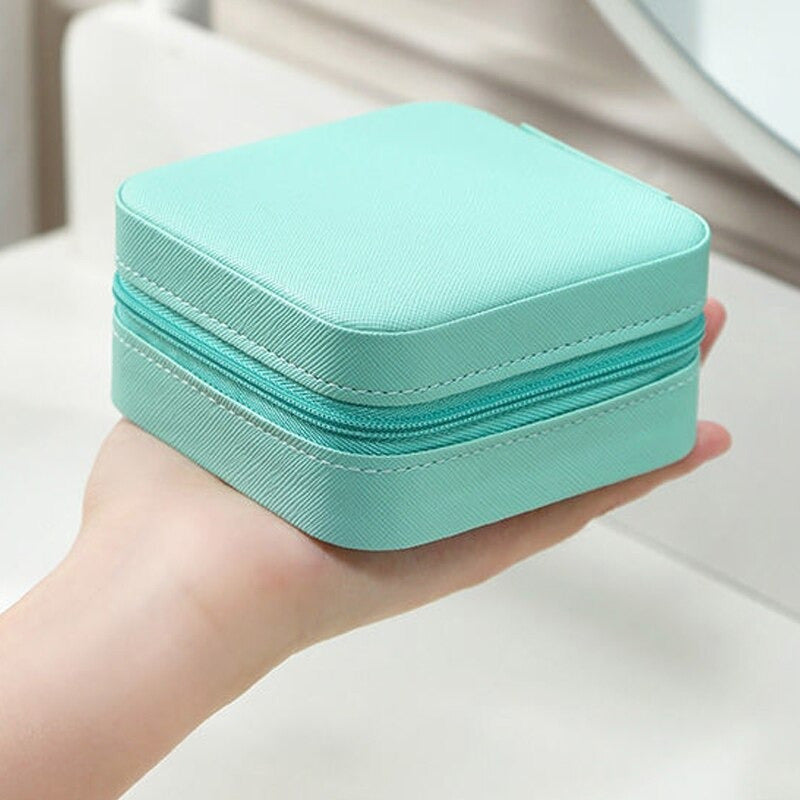 Joyero Portátil Caja Organizadora De Joyas Anillos Collar