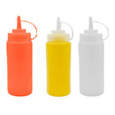 Pack 3 Dispensadores Salsa Ketchup Mostaza Mayo - Plastico Rojo