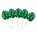 Pack 10 Hojas De Monstera Artificial Decoración Verde